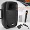 Pyle Pyle 800W Portable Bluetooth PA Speaker - 8 in Subwoofer, LED Battery Indicator Lights w/ Built-in Rechargeable Battery, MP3/USB/SD Card Reader, and UHF Wireless Microphone - Pyle PSBT85A, Black PSBT85A - alternate 9